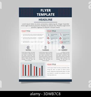 Modern Informational flyer template, you can use it in your business designs, presentation designs or any suitable designs. Stock Vector