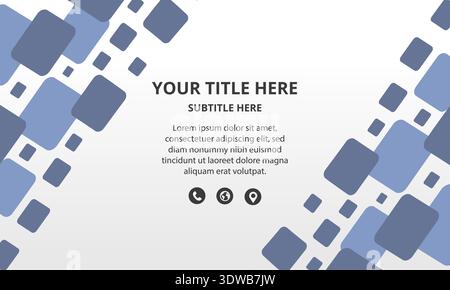 Modern Geometric Background With Abstract Squares, can be used for business designs, presentation designs or any suitable designs. Stock Vector