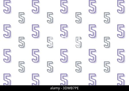Abstract Number 5 Pattern Background, can be used for business designs, presentation designs or any suitable designs. Stock Vector