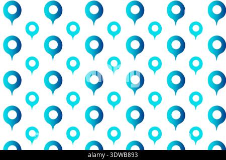 Abstract Map Pointer Pattern Background, can be used for business designs, presentation designs or any suitable designs. Stock Vector
