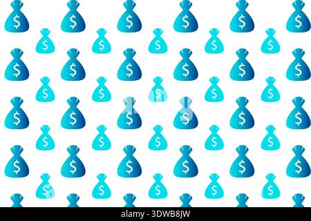 Abstract Money Pouch Pattern Background, can be used for business designs, presentation designs or any suitable designs. Stock Vector