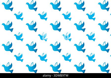 Abstract Peace Pigeon Pattern Background, can be used for business designs, presentation designs or any suitable designs. Stock Vector