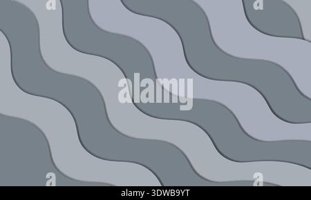 Modern Gray Background With Wavy Shapes, can be used for business designs, presentation designs or any suitable designs. Stock Vector