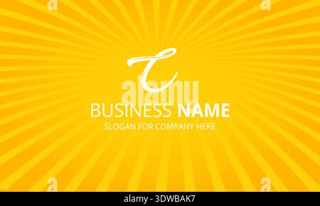 Modern Yellow Corporate Background With Rays Bursting, can be used for business designs, presentation designs or any suitable designs. Stock Vector
