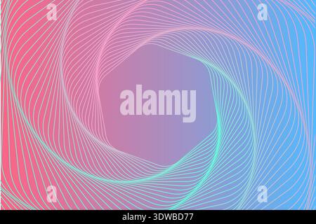 Pink blue swirl hexagon background, can be used for business designs, presentation designs or any suitable designs. Stock Vector