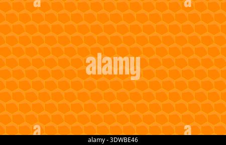 Orange Honeycomb Hexagon Pattern Background, can be used for business designs, presentation designs or any suitable designs. Stock Vector