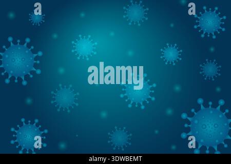 Realistic virus floating background, can be used for business designs, presentation designs or any suitable designs. Stock Vector