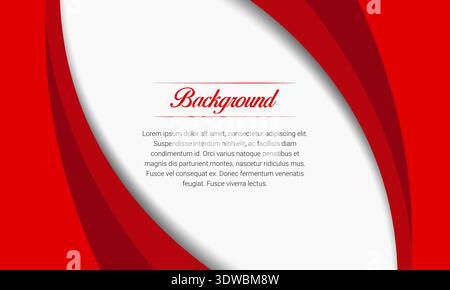 Red Curves Presentation Background With Halftone, can be used for business designs, presentation designs or any suitable designs. Stock Vector