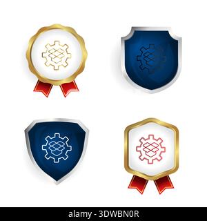 Abstract Product Development Badge and Label Collection, can be used for business designs, presentation designs or any suitable designs. Stock Vector