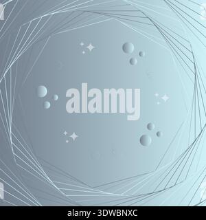 Stylish grey background with swirl hexagon, can be used for business designs, presentation designs or any suitable designs. Stock Vector