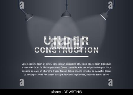 Under construction spot light background, you can use it in your business designs, presentation designs or any suitable designs. Stock Vector