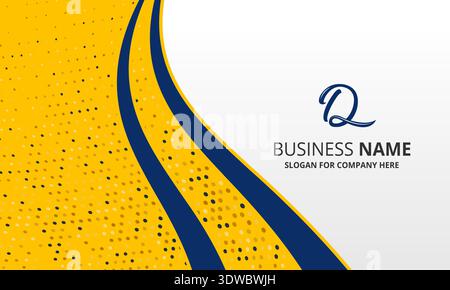 Stylish Yellow and Blue Business Background With Halftone, can be used for business designs, presentation designs or any suitable designs. Stock Vector
