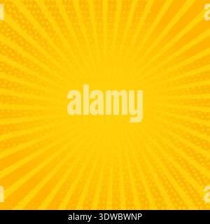 Stylish yellow comic square background with dots pattern, can be used for business designs, presentation designs or any suitable designs. Stock Vector