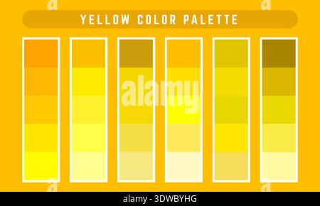 Yellow Vector Color Palette, can be used for business designs, presentation designs or any suitable designs. Stock Vector