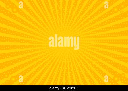 Yellow retro vintage background with sun rays, can be used for business designs, presentation designs or any suitable designs. Stock Vector