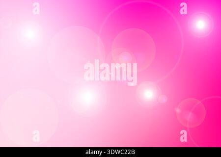 Abstract background with gradient hot pink Barbiecore shades with lens flare effect. Gradient and copy space Stock Photo