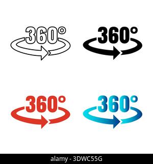 Abstract 360 Degree Rotate Silhouette Illustration, can be used for business designs, presentation designs or any suitable designs. Stock Vector