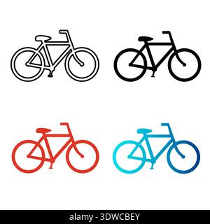 Abstract Bicycle Silhouette Illustration, can be used for business designs, presentation designs or any suitable designs. Stock Vector