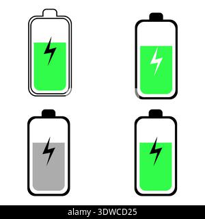 Abstract Battery Charging Silhouette Illustration, can be used for business designs, presentation designs or any suitable designs. Stock Vector