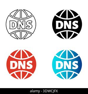 Abstract DNS Silhouette Illustration, can be used for business designs, presentation designs or any suitable designs. Stock Vector