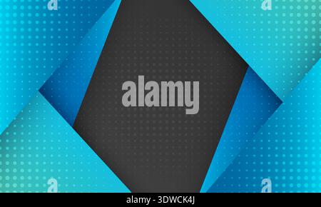 Abstract Elegant Gradient Diagonal Background With Black and Blue Shapes, can be used for business designs, presentation designs or any suitable desig Stock Vector