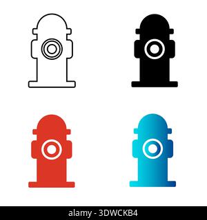 Abstract Fire Hydrant Silhouette Illustration, can be used for business designs, presentation designs or any suitable designs. Stock Vector