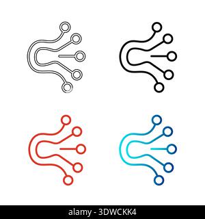 Abstract Modern Data Analysis Silhouette Illustration, can be used for business designs, presentation designs or any suitable designs. Stock Vector