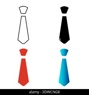 Abstract Man Tie Silhouette Illustration, can be used for business designs, presentation designs or any suitable designs. Stock Vector