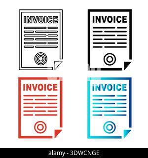 Abstract Invoice Silhouette Illustration, can be used for business designs, presentation designs or any suitable designs. Stock Vector
