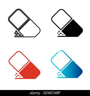 Abstract Eraser Silhouette Illustration, can be used for business designs, presentation designs or any suitable designs. Stock Vector