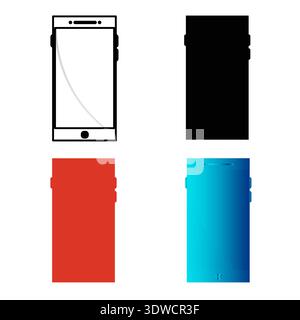 Abstract Modern Smartphone Silhouette Illustration, can be used for business designs, presentation designs or any suitable designs. Stock Vector
