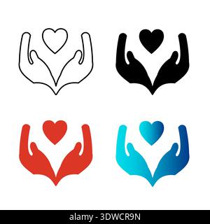 Abstract Peace Hands Silhouette Illustration, can be used for business designs, presentation designs or any suitable designs. Stock Vector