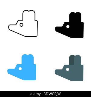 Abstract Flat Lemur Head Silhouette Illustration, can be used for business designs, presentation designs or any suitable designs. Stock Vector