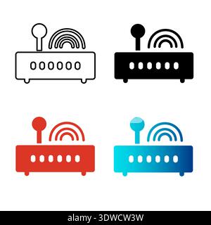 Abstract Router Silhouette Illustration, can be used for business designs, presentation designs or any suitable designs. Stock Vector