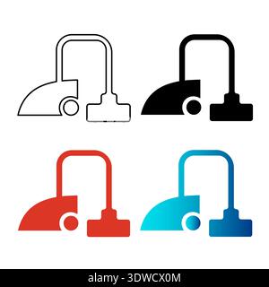 Abstract Vacuum Cleaner Silhouette Illustration, can be used for business designs, presentation designs or any suitable designs. Stock Vector