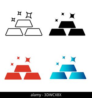 Abstract Gold Silhouette Illustration, can be used for business designs, presentation designs or any suitable designs. Stock Vector