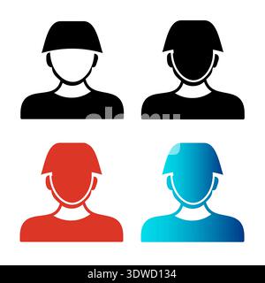 Abstract Soldier Army Silhouette Illustration, can be used for business designs, presentation designs or any suitable designs. Stock Vector