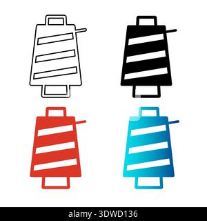 Abstract Sewing Thread Silhouette Illustration, can be used for business designs, presentation designs or any suitable designs. Stock Vector