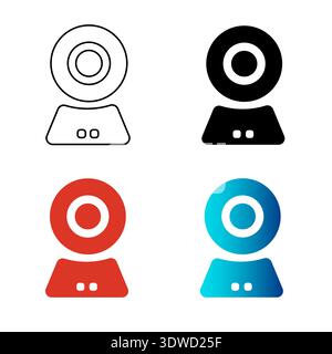 Abstract Modern Webcam Silhouette Illustration, can be used for business designs, presentation designs or any suitable designs. Stock Vector