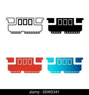 Abstract Ram Storage Silhouette Illustration, can be used for business designs, presentation designs or any suitable designs. Stock Vector