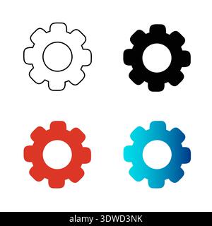 Abstract Settings Silhouette Illustration, can be used for business designs, presentation designs or any suitable designs. Stock Vector