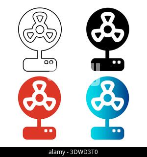 Abstract Home Fan Silhouette Illustration, can be used for business designs, presentation designs or any suitable designs. Stock Vector