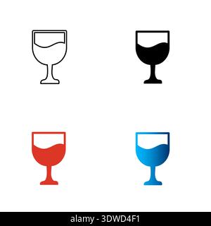 Abstract Glass Silhouette Illustration, can be used for business designs, presentation designs or any suitable designs. Stock Vector