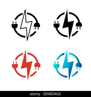 Abstract Electric Silhouette Illustration, can be used for business designs, presentation designs or any suitable designs. Stock Vector