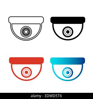Abstract CCTV Camera Silhouette Illustration, can be used for business designs, presentation designs or any suitable designs. Stock Vector