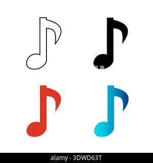 Abstract Audio Tune Silhouette Illustration, can be used for business designs, presentation designs or any suitable designs. Stock Vector