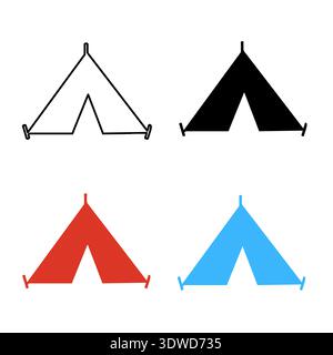 Abstract Tent Silhouette Illustration, can be used for business designs, presentation designs or any suitable designs. Stock Vector