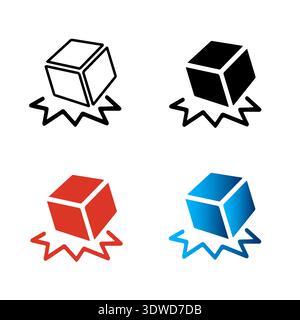 Abstract Do Not Drop Silhouette Illustration, can be used for business designs, presentation designs or any suitable designs. Stock Vector