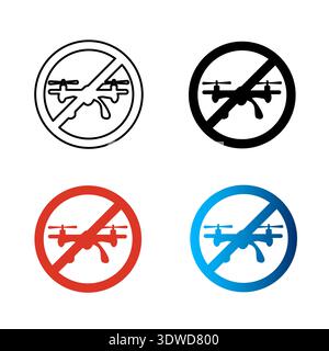 Abstract No Drone Silhouette Illustration, can be used for business designs, presentation designs or any suitable designs. Stock Vector