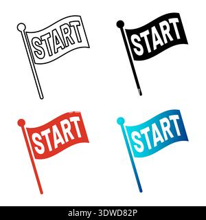 Abstract Start Silhouette Illustration, can be used for business designs, presentation designs or any suitable designs. Stock Vector